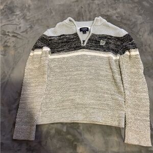 Chaps Gray and Blue Striped Sweater Size 7